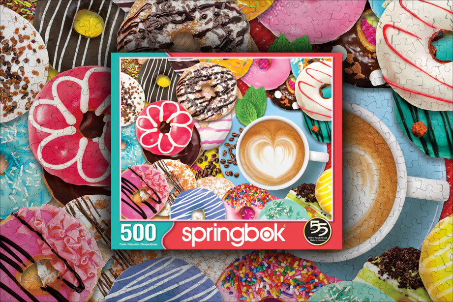 500 Pieces - Donuts & Coffee Jigsaw Puzzle - by Springbok