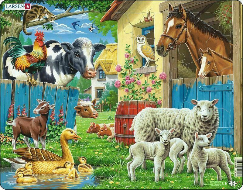 23 Piece - Farm Animals Jigsaw Puzzle - by Larsen