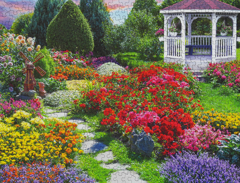 500 Pieces - Flower Garden Jigsaw Puzzle - by Springbok