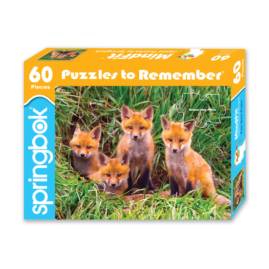 60 Piece Cognative - Fox Pups Den Jigsaw Puzzle - by Springbok