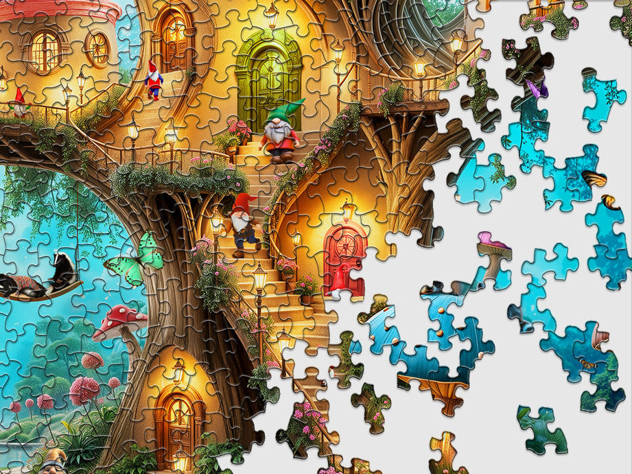 500 Pieces - Gnome Treehouse Village Jigsaw Puzzle - by Springbok