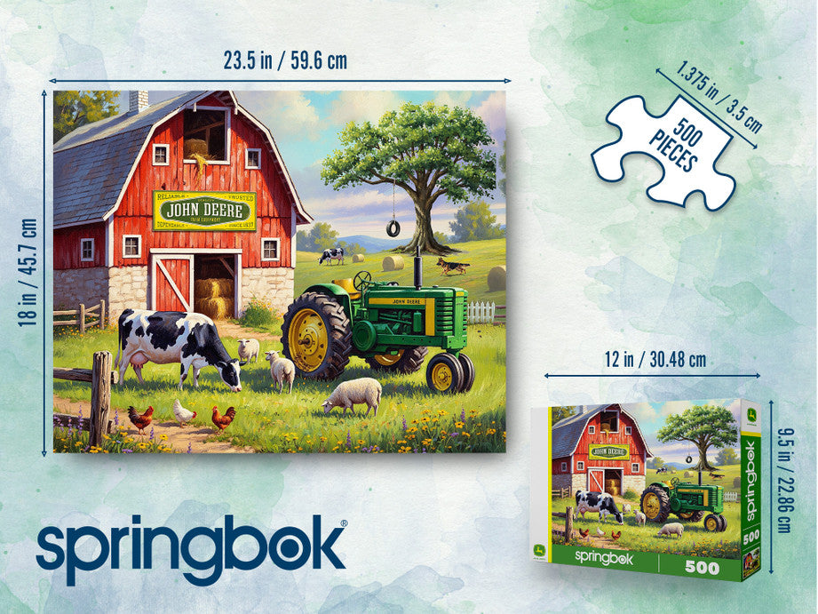 500 Pieces - John Deere Country Morning Jigsaw Puzzle - by Springbok