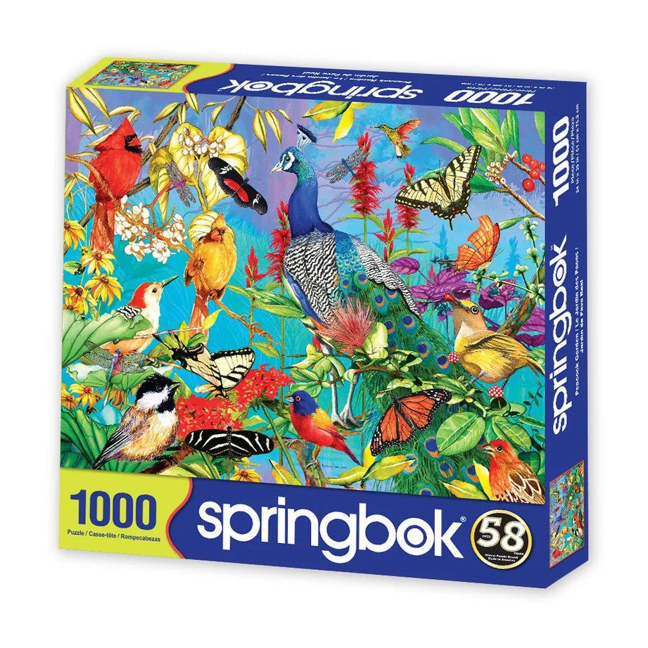 1000 Pieces - Peacock Garden Jigsaw Puzzle - by Springbok and Artist Christine Reichow