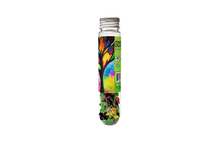 150 Pieces - Stained Glass Tree Mini Jigsaw Puzzle - By MicroPuzzle