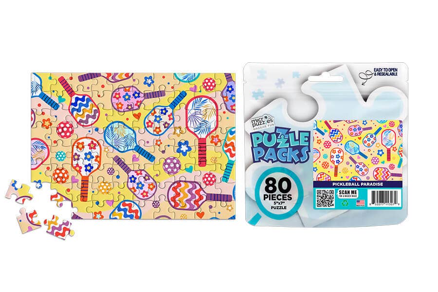 80 Pieces - Pickleball Paradise Mini Jigsaw Puzzle - By MicroPuzzle