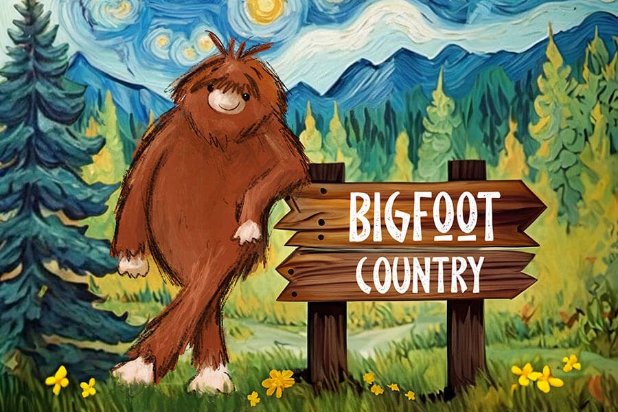 150 Pieces - Bigfoot Country Mini Jigsaw Puzzle - By MicroPuzzle