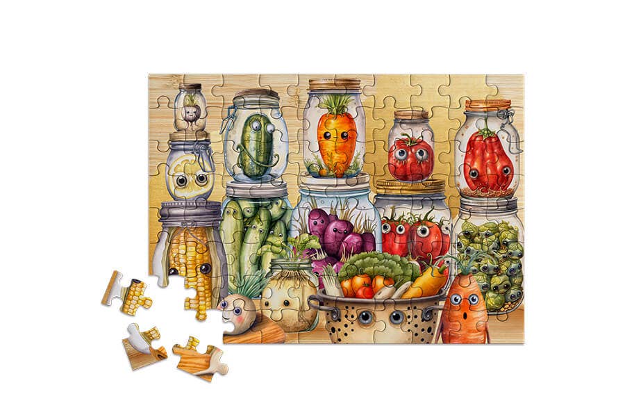 80 Pieces - Pickle Party Mini Jigsaw Puzzle - By MicroPuzzle