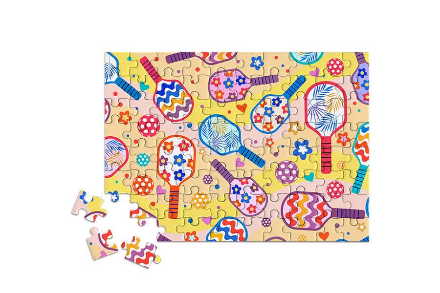 80 Pieces - Pickleball Paradise Mini Jigsaw Puzzle - By MicroPuzzle