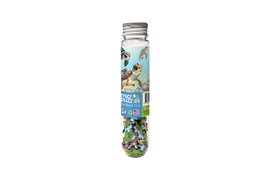 150 Pieces - Flippin Awesome Sea Turtles Mini Jigsaw Puzzle - By MicroPuzzle