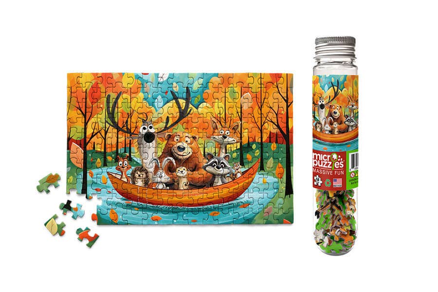 150 Pieces - Canoe Critters Mini Jigsaw Puzzle - By MicroPuzzle