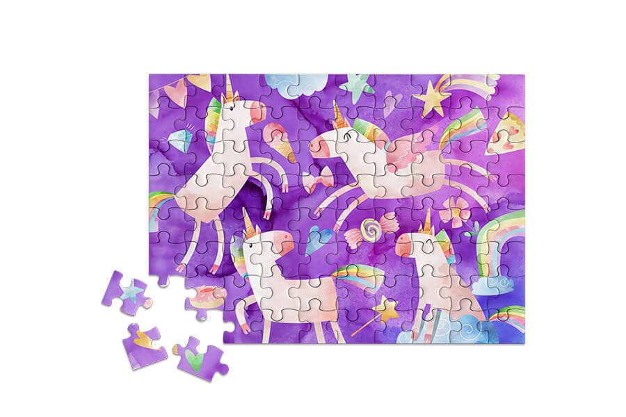 80 Pieces - Dreamicorns Unicorns Mini Jigsaw Puzzle - By MicroPuzzle