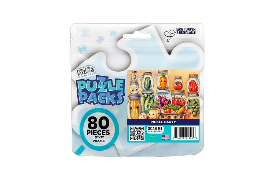 80 Pieces - Pickle Party Mini Jigsaw Puzzle - By MicroPuzzle