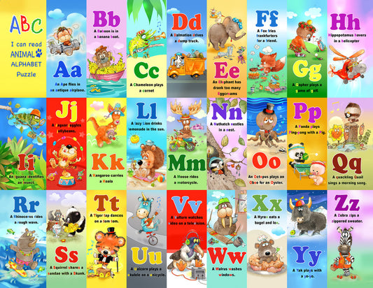 36 Piece - Alphabet and Animals Jigsaw Puzzle - by Springbok