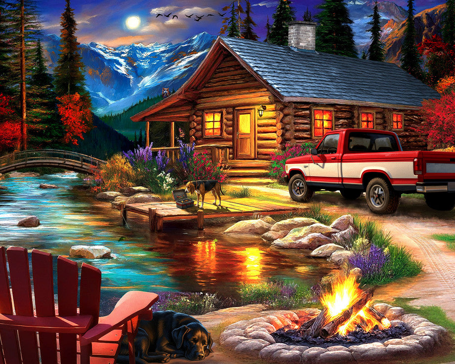 500 Pieces - Cabin on the Creek Jigsaw Puzzle - by Springbok