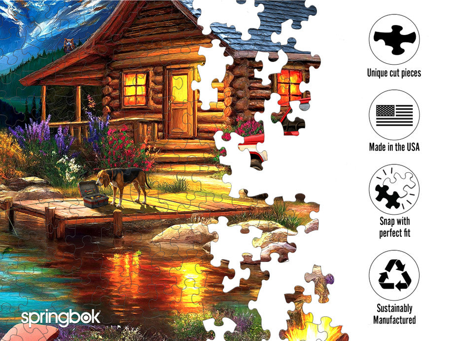 500 Pieces - Cabin on the Creek Jigsaw Puzzle - by Springbok