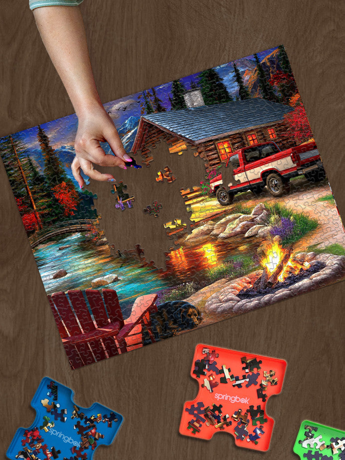 500 Pieces - Cabin on the Creek Jigsaw Puzzle - by Springbok