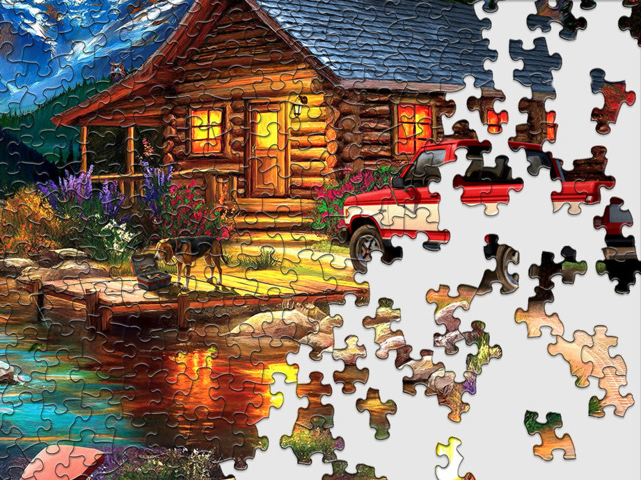 500 Pieces - Cabin on the Creek Jigsaw Puzzle - by Springbok