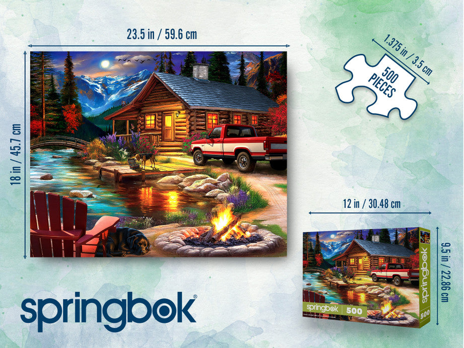 500 Pieces - Cabin on the Creek Jigsaw Puzzle - by Springbok