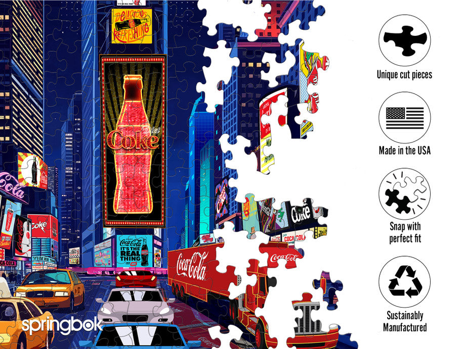 1000 Piece - Coca-Cola City Nights Jigsaw Puzzle - by Springbok