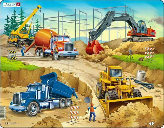 30 Piece - Construction Jigsaw Puzzle - by Larsen