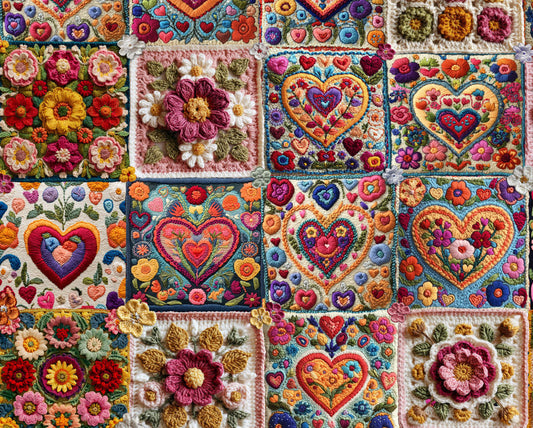 1000 Pieces - Crochet Hearts Jigsaw Puzzle - by Springbok