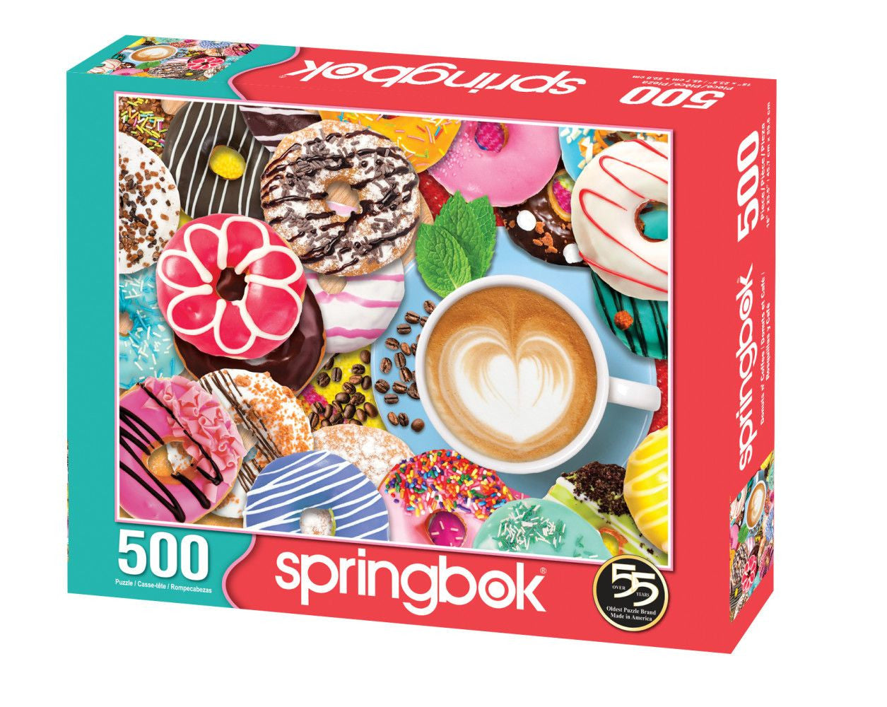 500 Pieces - Donuts & Coffee Jigsaw Puzzle - by Springbok
