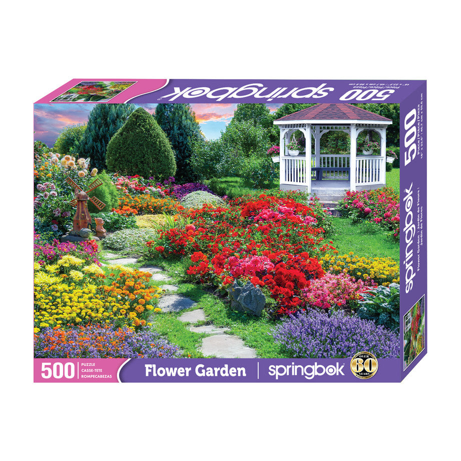 500 Pieces - Flower Garden Jigsaw Puzzle - by Springbok