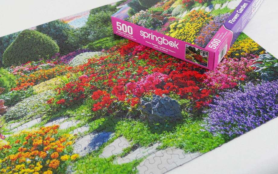 500 Pieces - Flower Garden Jigsaw Puzzle - by Springbok