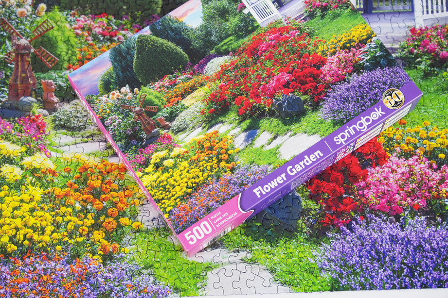 500 Pieces - Flower Garden Jigsaw Puzzle - by Springbok