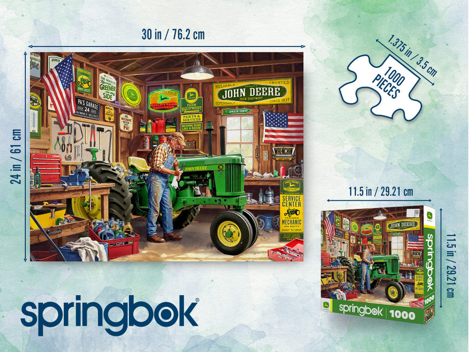 1000 Pieces - John Deere's GrandaPas Garage Jigsaw Puzzle - by Springbok