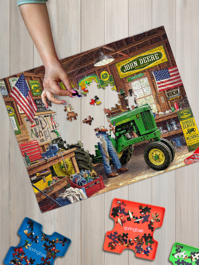 1000 Pieces - John Deere's GrandaPas Garage Jigsaw Puzzle - by Springbok