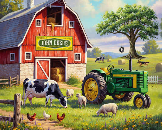 500 Pieces - John Deere Country Morning Jigsaw Puzzle - by Springbok