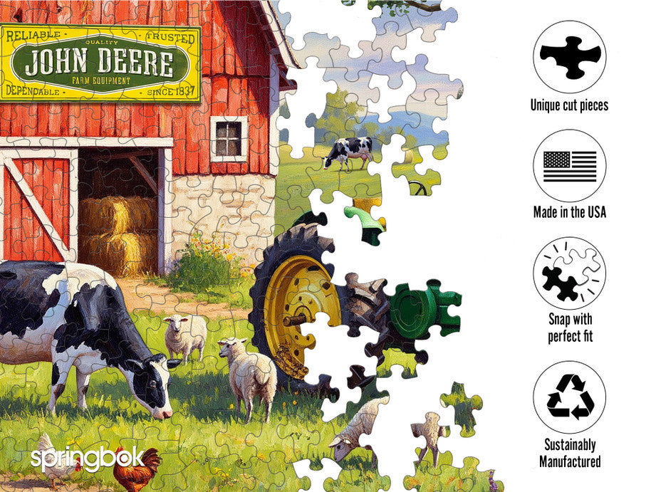 500 Pieces - John Deere Country Morning Jigsaw Puzzle - by Springbok