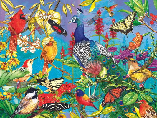 1000 Pieces - Peacock Garden Jigsaw Puzzle - by Springbok and Artist Christine Reichow