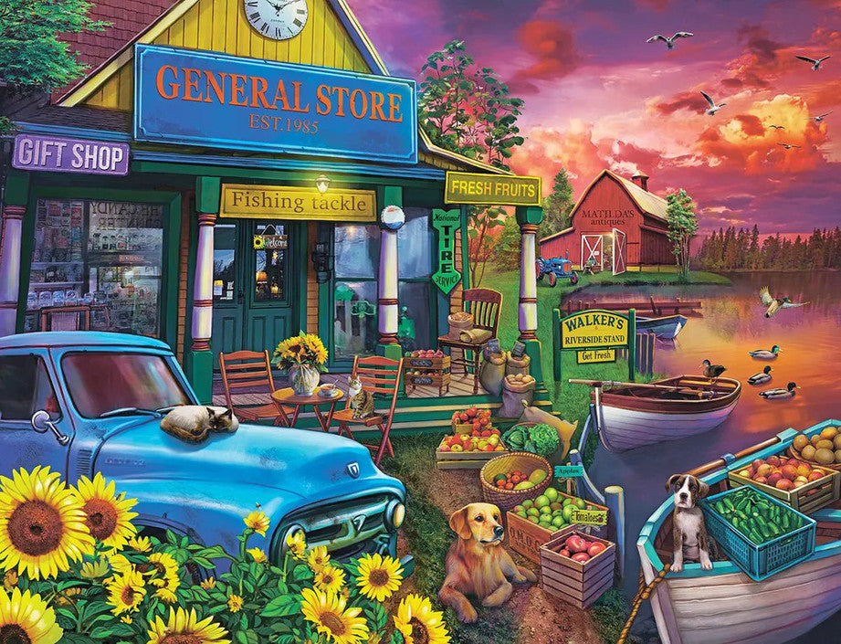 500 Pieces - Riverside Market Jigsaw Puzzle - by Springbok