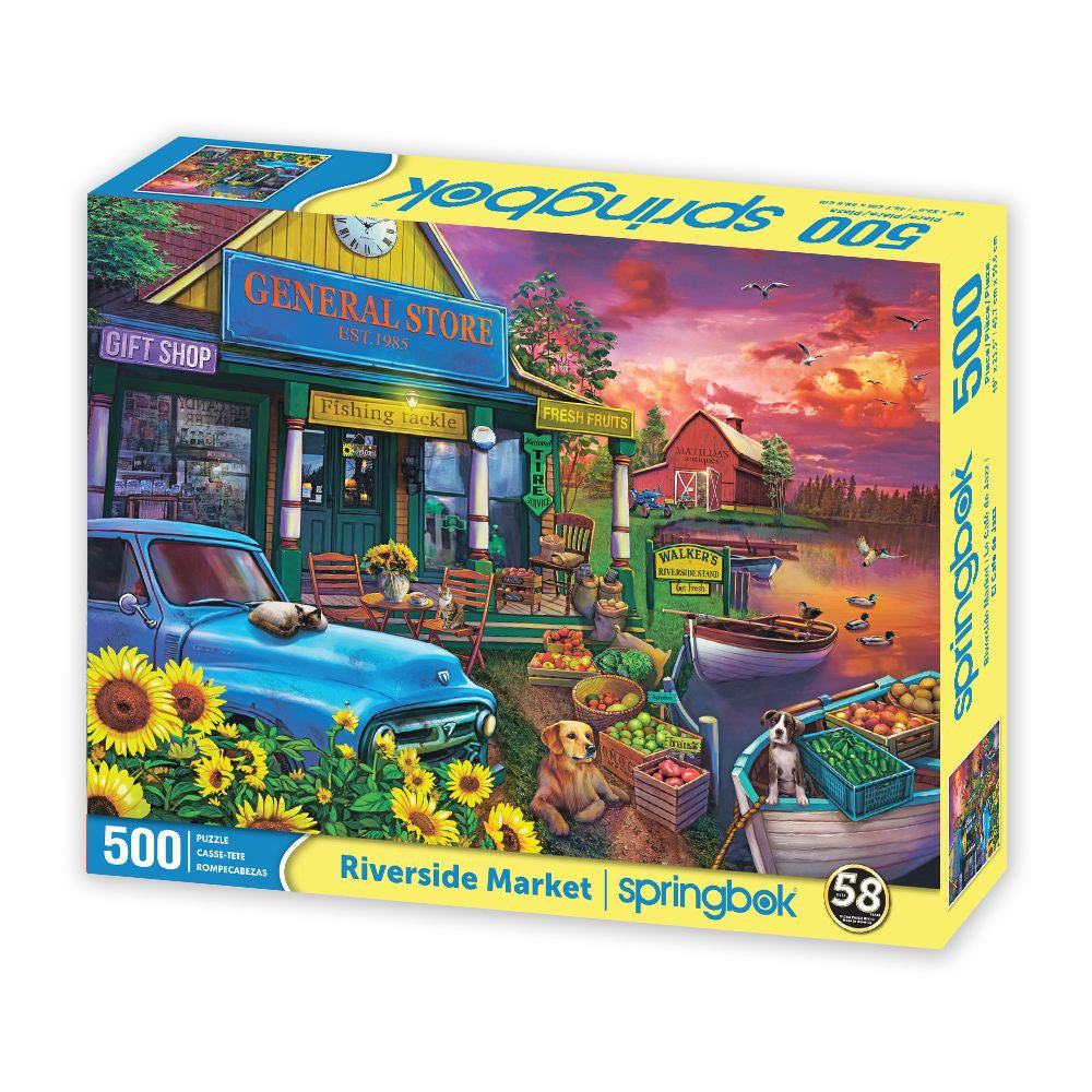 500 Pieces - Riverside Market Jigsaw Puzzle - by Springbok