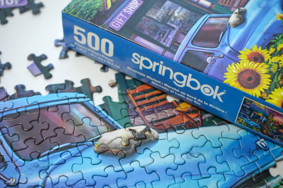 500 Pieces - Riverside Market Jigsaw Puzzle - by Springbok