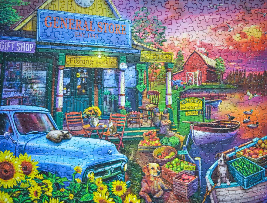 500 Pieces - Riverside Market Jigsaw Puzzle - by Springbok