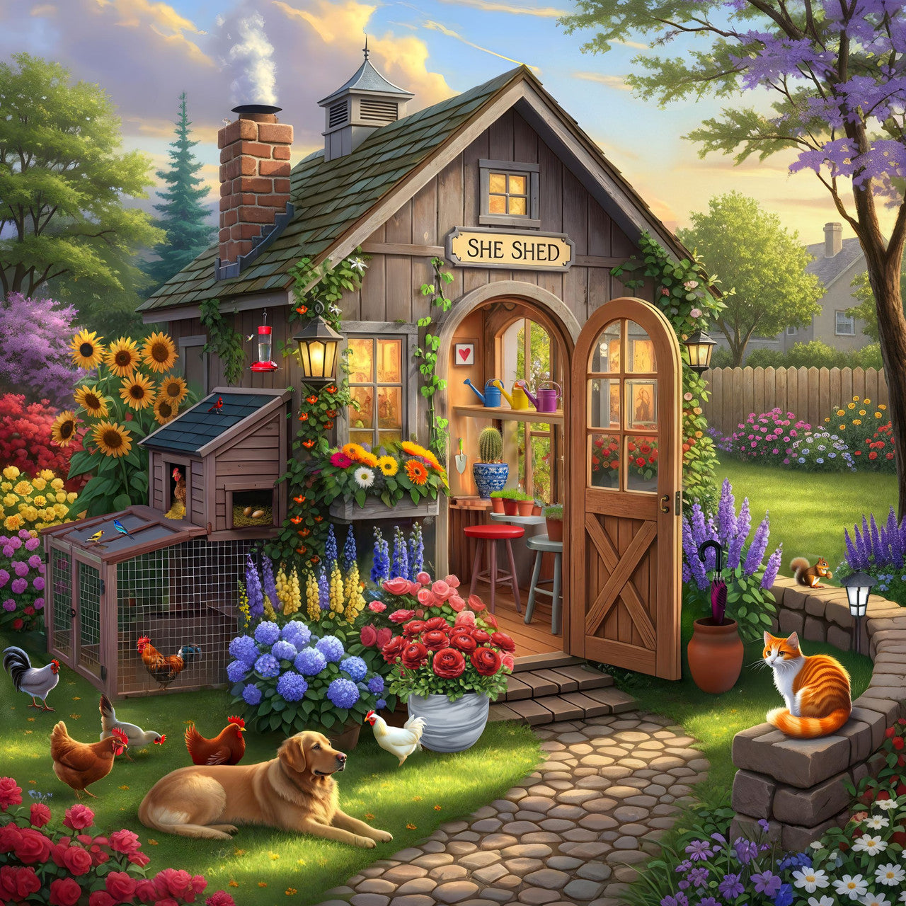 500 Pieces - She Shed Garden Shed Jigsaw Puzzle - by Springbok