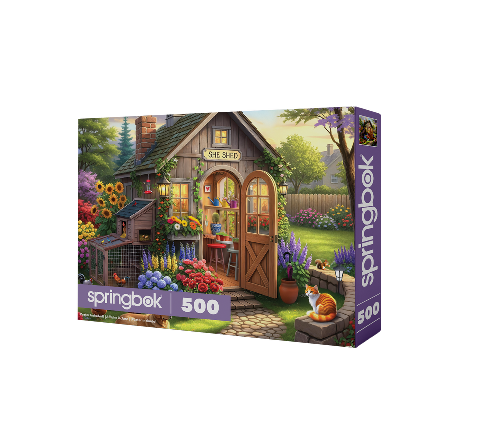 500 Pieces - She Shed Garden Shed Jigsaw Puzzle - by Springbok