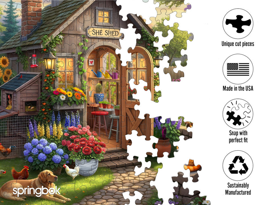 500 Pieces - She Shed Garden Shed Jigsaw Puzzle - by Springbok