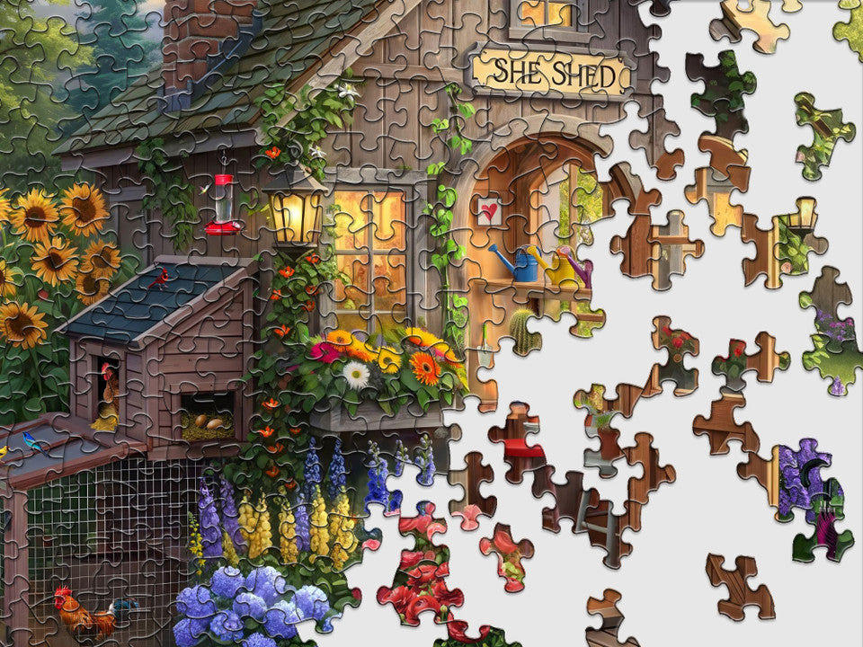 500 Pieces - She Shed Garden Shed Jigsaw Puzzle - by Springbok