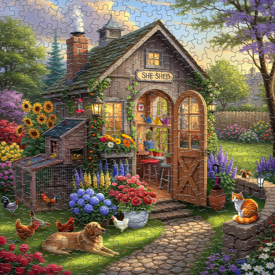 500 Pieces - She Shed Garden Shed Jigsaw Puzzle - by Springbok