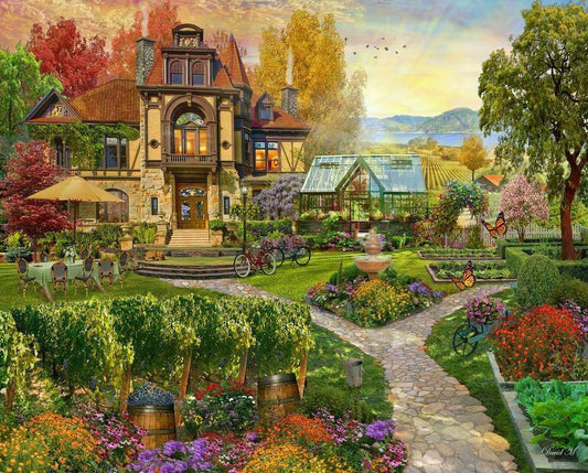 500 Pieces - Vineyard Retreat Jigsaw Puzzle - by Springbok