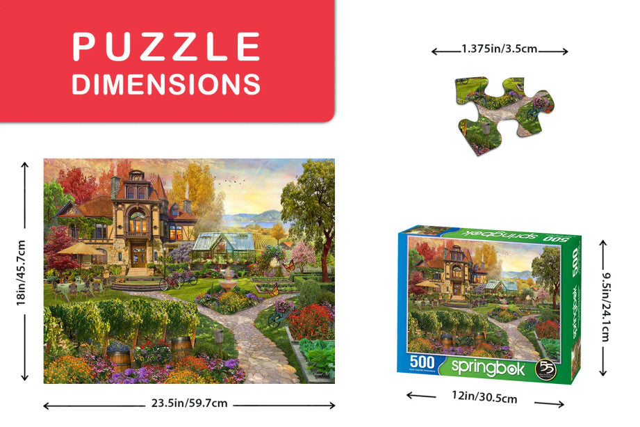 500 Pieces - Vineyard Retreat Jigsaw Puzzle - by Springbok