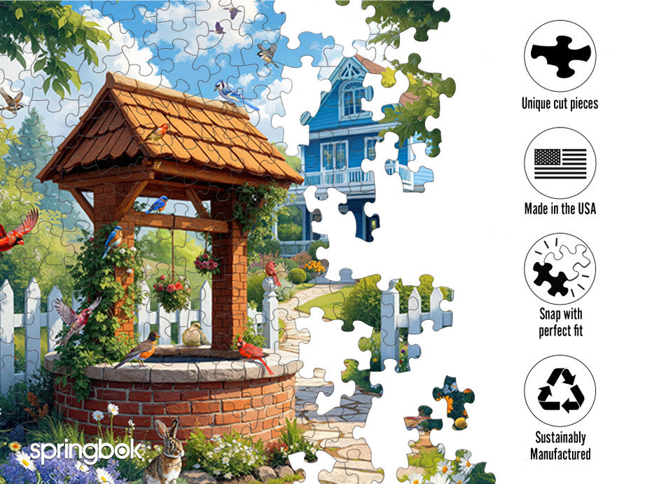 1000 Pieces - Wishing Well Garden Jigsaw Puzzle - by Springbok