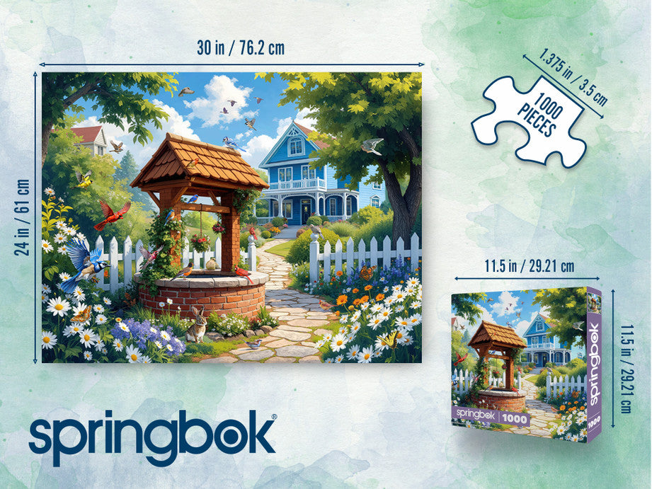 1000 Pieces - Wishing Well Garden Jigsaw Puzzle - by Springbok