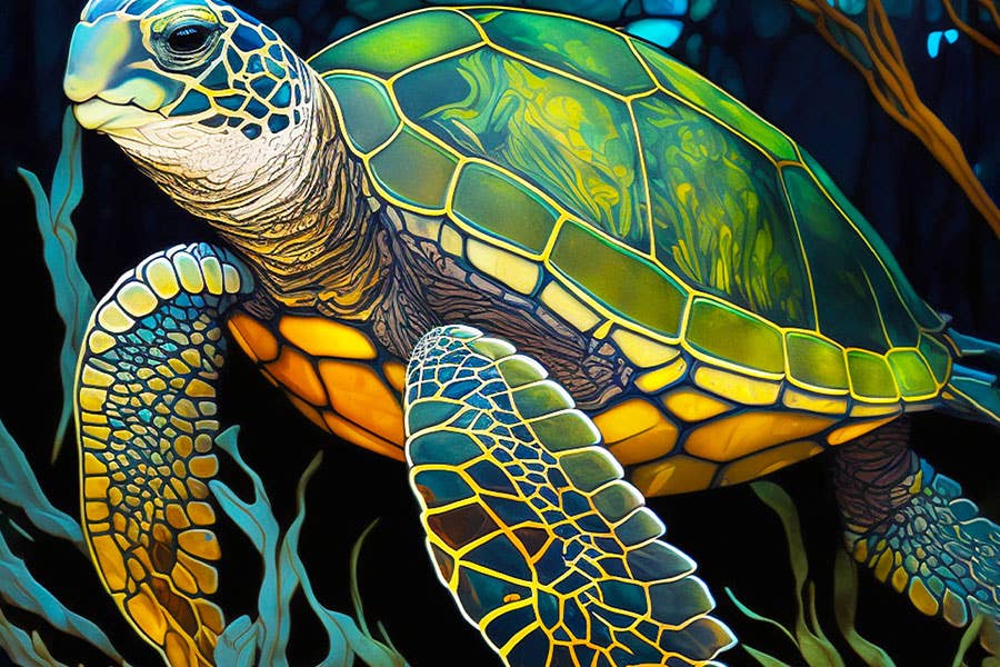 150 Pieces - Sea Turtle Mini Jigsaw Puzzle - By MicroPuzzle
