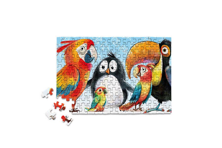 150 Pieces - Odd Bird Out Mini Jigsaw Puzzle - By MicroPuzzle