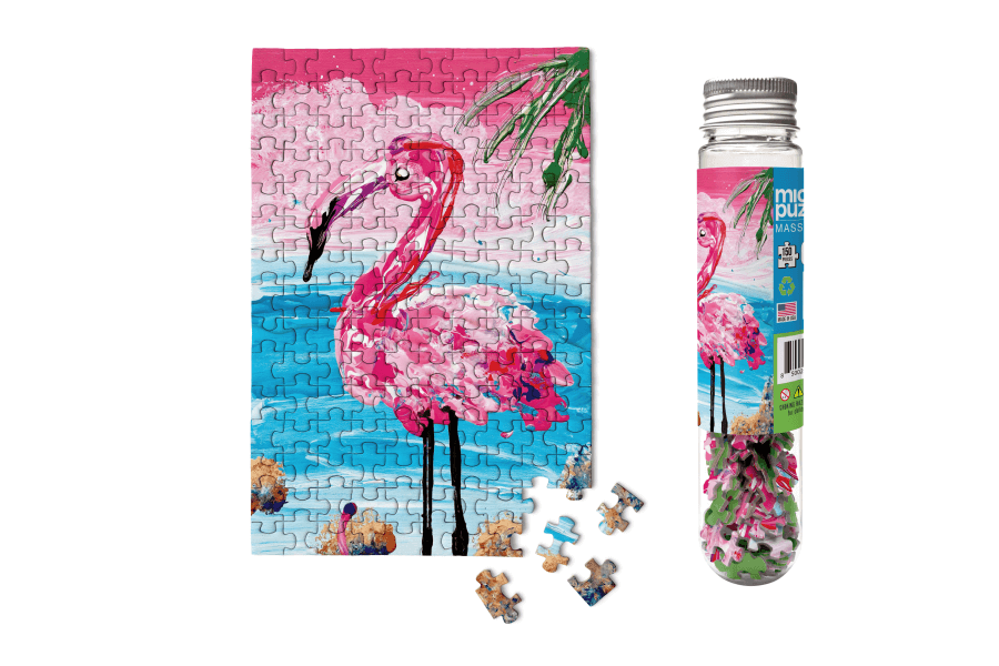 150 Pieces - Flamingo Mini Jigsaw Puzzle - By MicroPuzzle